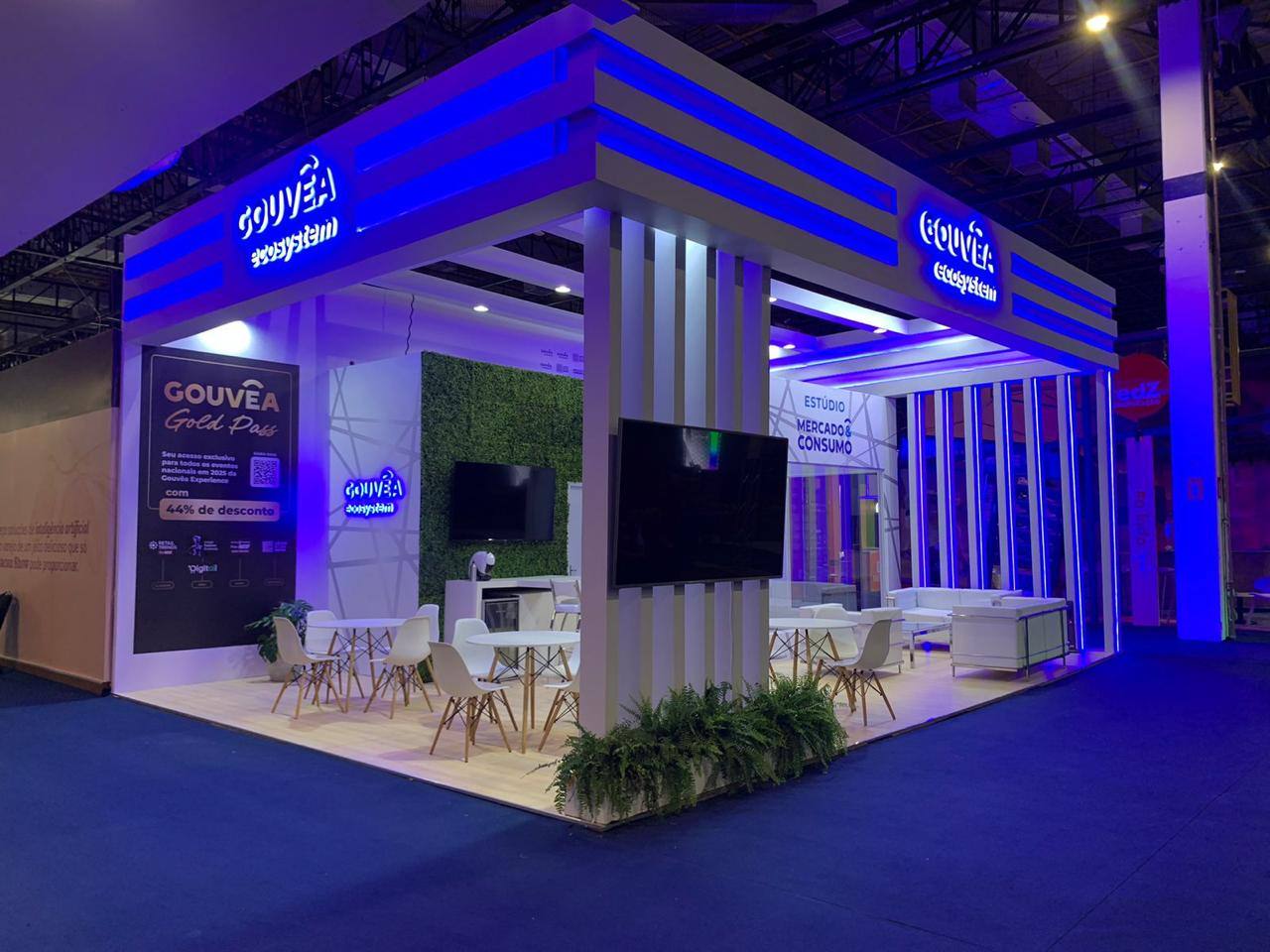 Estande da Gouvêa Ecosystem montado pelo Grupo Sirogo